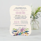 Invitation 40e anniversaire Elégant Bouquet (Debout devant)