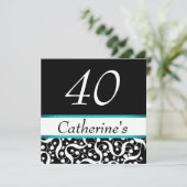 Invitation 40e anniversaire élégant célébration pour tout âge (Debout devant)