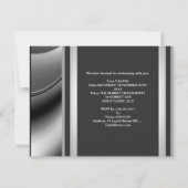 Invitation 40e anniversaire fête Abstrait argent Chrome métal (Dos)