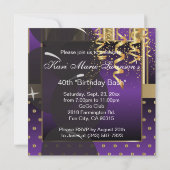 Invitation 40e anniversaire fête de Bash (Dos)