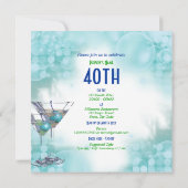 Invitation 40e anniversaire fête PERSONNALISER majeure (Dos)