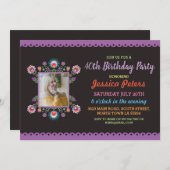 Invitation 40e anniversaire Fiesta Floral (Devant / Derrière)