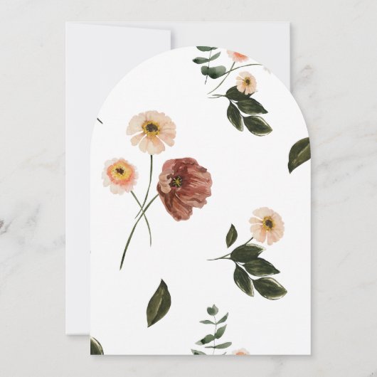 Invitation 40e anniversaire Fleur sauvage de fête 40 ans d'am (Dos)