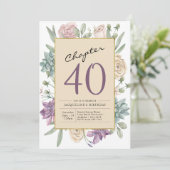 Invitation 40e anniversaire Floral Surprise Party (Debout devant)