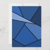 Invitation 40e anniversaire Formes géométriques bleues modern (Dos)