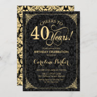 40e anniversaire - Gold Black Damask