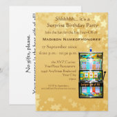 Invitation 40e Anniversaire Gold Casino machine à sous (Devant / Derrière)