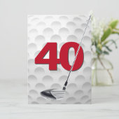 Invitation 40e anniversaire Golf Theme Party (Debout devant)