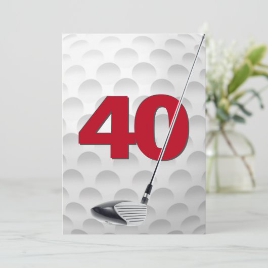 Invitation 40e anniversaire Golf Theme Party (Debout devant)