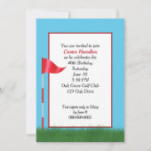 Invitation 40e anniversaire Golf Theme Party (Dos)