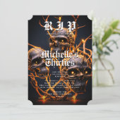 Invitation 40e anniversaire Halloween Party RIP 30 Crâne mode (Debout devant)