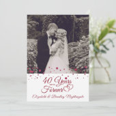 Invitation 40e Anniversaire Hearts DES ANNÉES POUR TOUJOURS P (Debout devant)