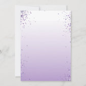 Invitation 40e anniversaire Lavender Ombre Champagne Toast Pa (Dos)