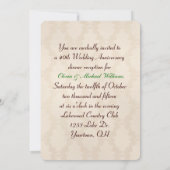 Invitation 40e anniversaire Mariage Roses (Dos)