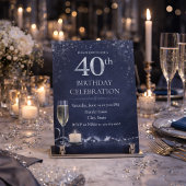 Invitation 40e anniversaire Midnight Silver