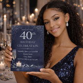 Invitation 40e anniversaire Midnight Silver