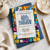 Invitation 40e anniversaire Moderne Cubiste