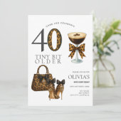 Invitation 40e anniversaire moderne, Impression de léopard à (Debout devant)