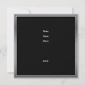 Invitation 40e Anniversaire Noir Studs Argent (Dos)