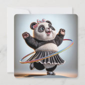 Invitation 40e anniversaire Ours de Panda avec Hula Hoop (Devant)