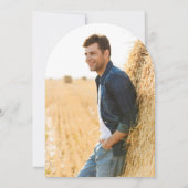 Invitation 40e anniversaire Photo Cowboy Casquette Bottes Mas (Dos)