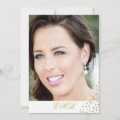 Invitation 40e anniversaire Photo Gold Elegant (Devant)