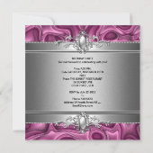 Invitation 40e anniversaire Pink Silver Abstrait (Dos)