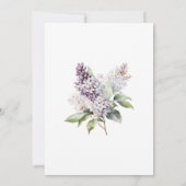 Invitation 40e anniversaire Purple Spring Fleur Lilac (Dos)