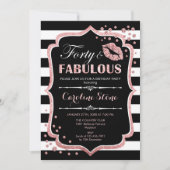 Invitation 40e anniversaire - Quarante fabuleux Black Rose Go (Devant)