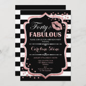 Invitation 40e anniversaire - Quarante fabuleux Black Rose Go (Devant / Derrière)