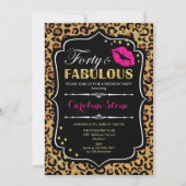 Invitation 40e anniversaire - Quarante fabuleux Empreinte de (Devant)