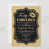 Invitation 40e anniversaire - Quarante Fabuleux Gold Black (Devant)