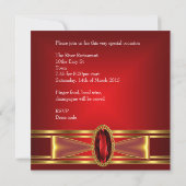 Invitation 40e anniversaire Red Gold Red Diamond Jewel Bow (Dos)