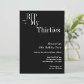 Invitation 40e anniversaire RIP 30s Black and White Party (Debout devant)