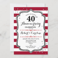 40e Anniversaire - Rouge Rubis Blanc Argent
