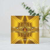 Invitation 40e anniversaire Royal Elegant Joyau d'or Jaune 2 (Debout devant)