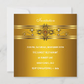 Invitation 40e anniversaire Royal Elegant Joyau d'or Jaune 2 (Dos)