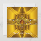Invitation 40e anniversaire Royal Elegant Joyau d'or Jaune 2 (Devant)
