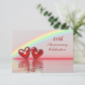 Invitation 40e Anniversaire Rubis Cœurs (Debout devant)