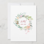 Invitation 40e anniversaire Ruby Heart Floral Monogramme (Dos)