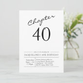 Invitation 40e anniversaire Script 40 Party (Debout devant)