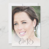 Invitation 40e anniversaire simple photo élégante (Dos)