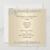 Invitation 40e anniversaire Soft Jolie Crème Floral 2 (Dos)