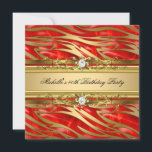 Invitation 40e Anniversaire Soirée Rouge Or Zèbre Diamant<br><div class="desc">Elegant Diamond Jewel Red Gold Zebra 40e Anniversaire invitation. rouge, diamant, bijou, zèbre, 40e anniversaire, fête de 40e anniversaire, élégant 40e anniversaire, quarante fête, 40 anniversaire, élégant, métal, or, 40e, anniversaire, fête d'anniversaire, fête d'anniversaire de femme, soirée d'anniversaire élégante, fête d'anniversaire de filles, élégant, élégant, teful, tendance, fêtes, événement, célébration,...</div>