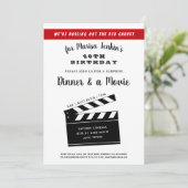 Invitation 40e anniversaire Surprise Movie Thème Amusant (Debout devant)