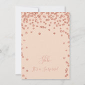 Invitation 40e Anniversaire Surprise Rose Gold Blush Pink (Dos)