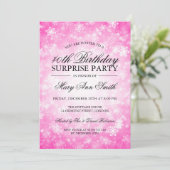 Invitation 40e anniversaire surprise Rose Pays des merveilles (Debout devant)