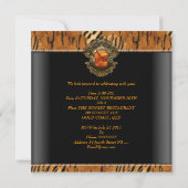 Invitation 40e anniversaire Tiger Black Orange Stripe (Dos)