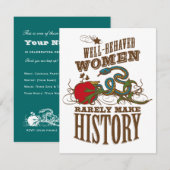 Invitation 40e anniversaire - Une femme sauvage fait l'histoi (Devant / Derrière)