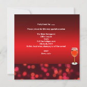 Invitation 40e Anniversaire Verre rouge (Dos)